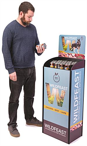51 inch tall custom beverage display stand with top loading style 