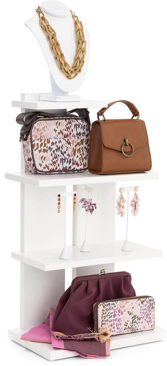 3-Tier Shopping Bag Display for Sustainable Retail