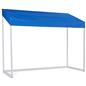 Table top canopy with blue polyester awning 