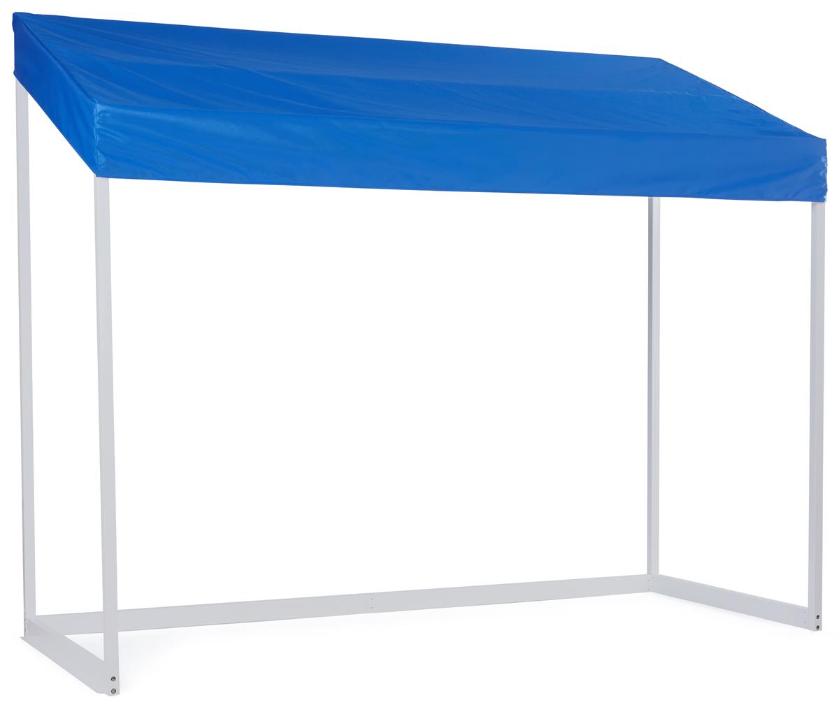 Table top canopy with blue polyester awning 