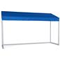 Table top canopy with bright blue 100% polyester fabric awning