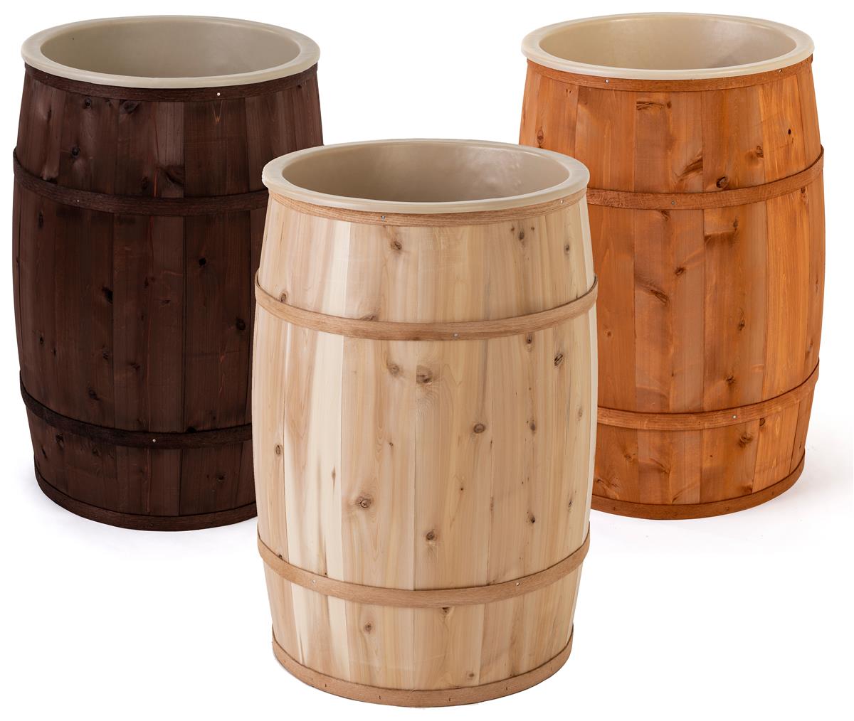 Food Grade Cedar Barrel Removable Plastic Liner