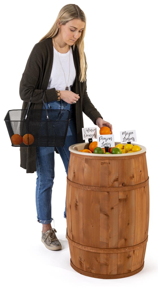 Food Grade Cedar Barrel Removable Plastic Liner