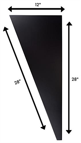 Wedge pedestal shelf with tapered base design