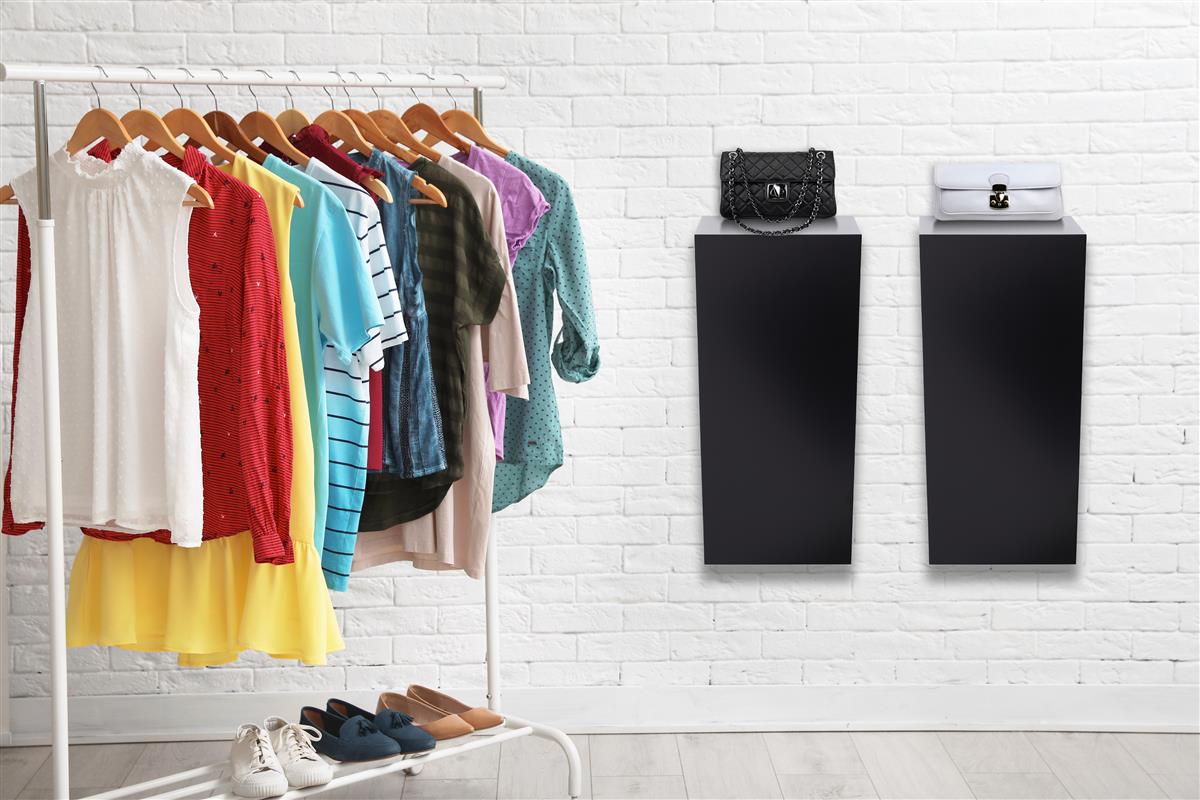 Wedge Pedestal Shelf Wall Mounted Placement Style