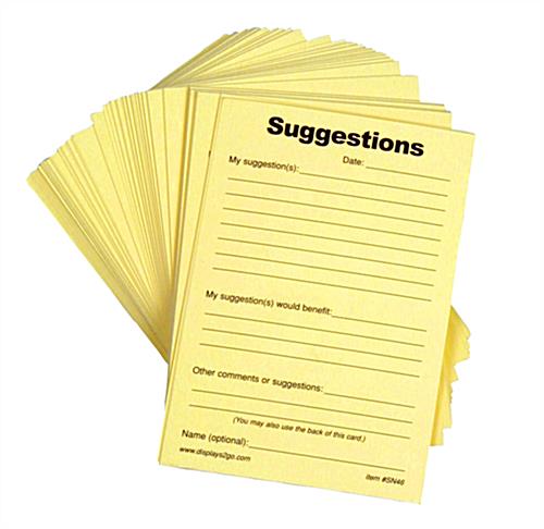 suggestion forms