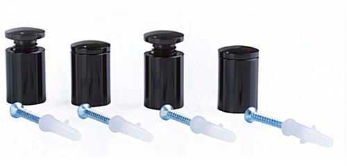Pack of 4 Black Sign Spacers