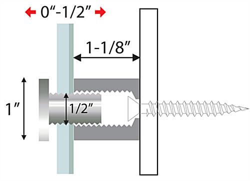 Sign Hardware: Through Standoffs
