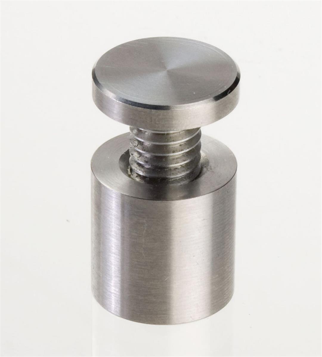 1-1/2" Diameter 2-5/8" Stainless Steel Standoff Hardware for Glass Display 
