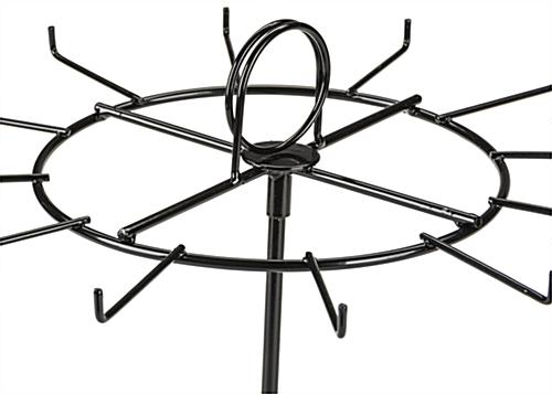 Black Countertop Spinner Display, Attached Sign Holder
