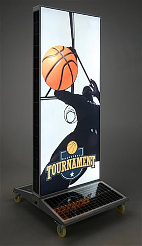 Solar Light Box Banner Stand with 39.6 lb Base