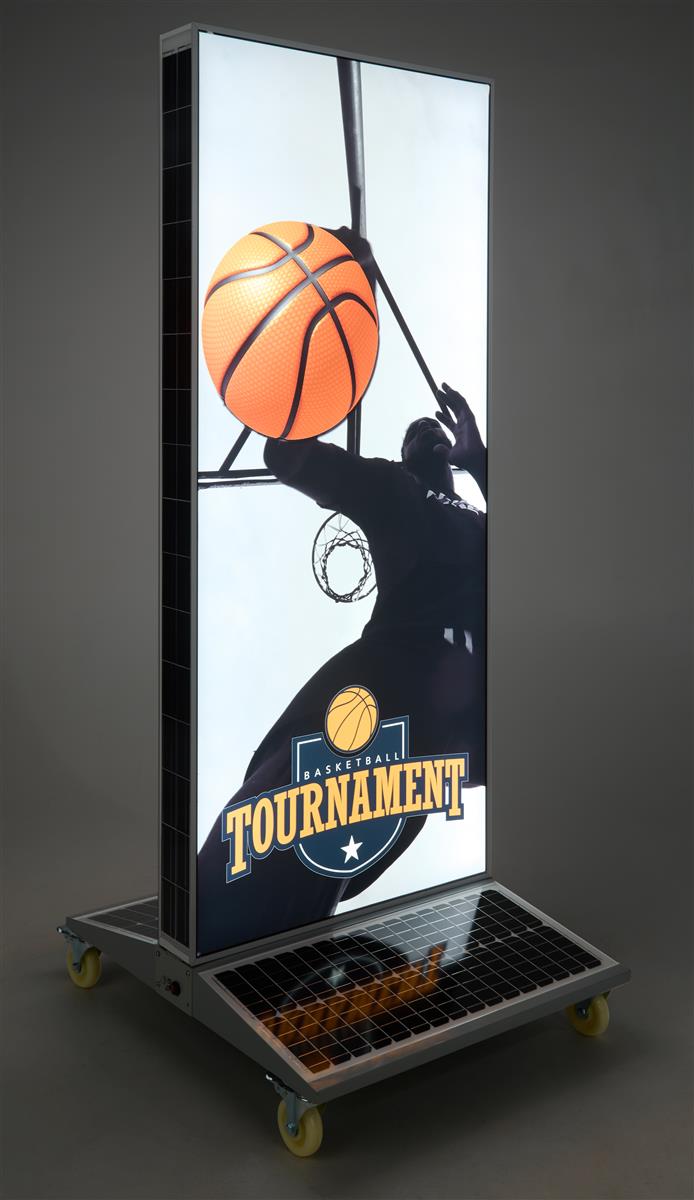 Solar Light Box Banner Stand Custom SEG Graphics
