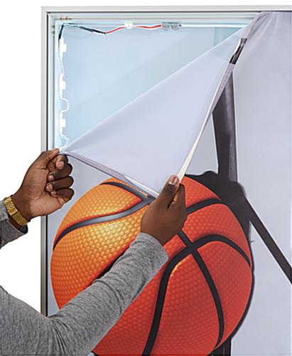 Solar Light Box Banner Stand with Replaceable Graphics