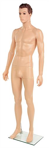 Brand New Masculine Male Full Body Fiberglass Realistic Mannequin Flesh Tone M10 