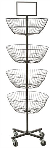 Rotating 4 Tier Basket Stand