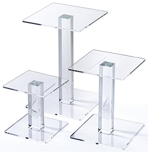 3 Tier Acrylic Square Riser Set