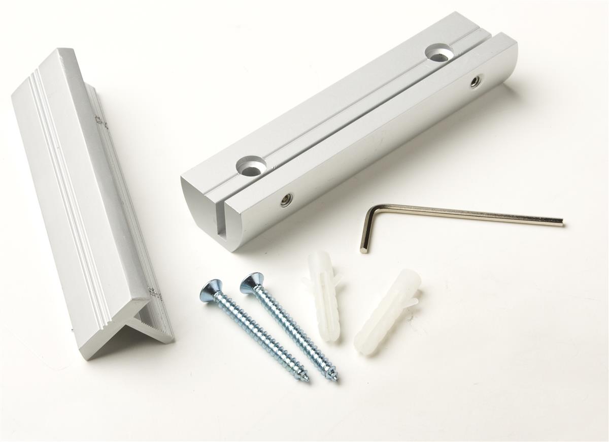 The Sign Mount is Made of Aluminum and Finished with a Satin Silver