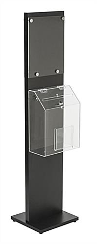 Black Floor Standing Lead Box with Locking Lid