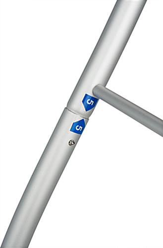 Curved Fabric Display Stand with Labels