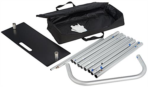 24 inch x 90 inch personal safety partition with black nylon carrying case 