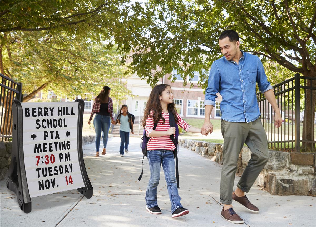 Outdoor Changeable Letter Sign DoubleSided w/ Handles