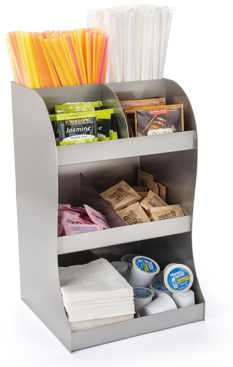 Coffee Creamer Display MultiTiered Stainless Steel Organizer