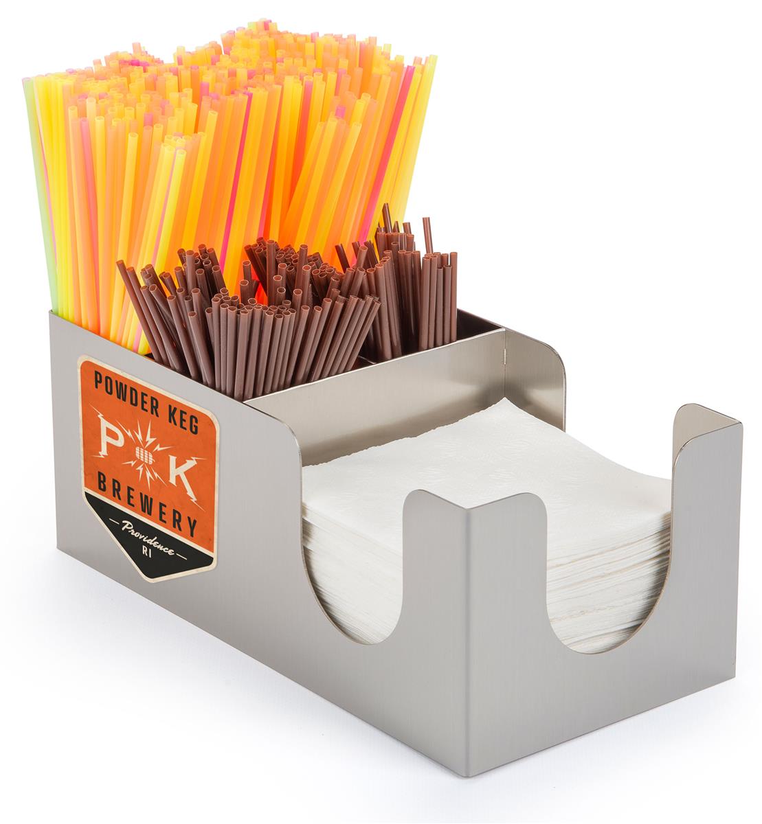 Steel Bar Napkin Organizer Full Color UV Printing