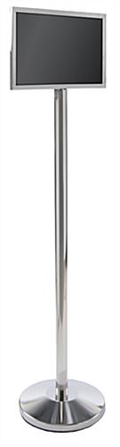 Chrome Stanchion with Sign Frame