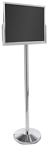 Chrome Stanchion Post with Sign Holder
