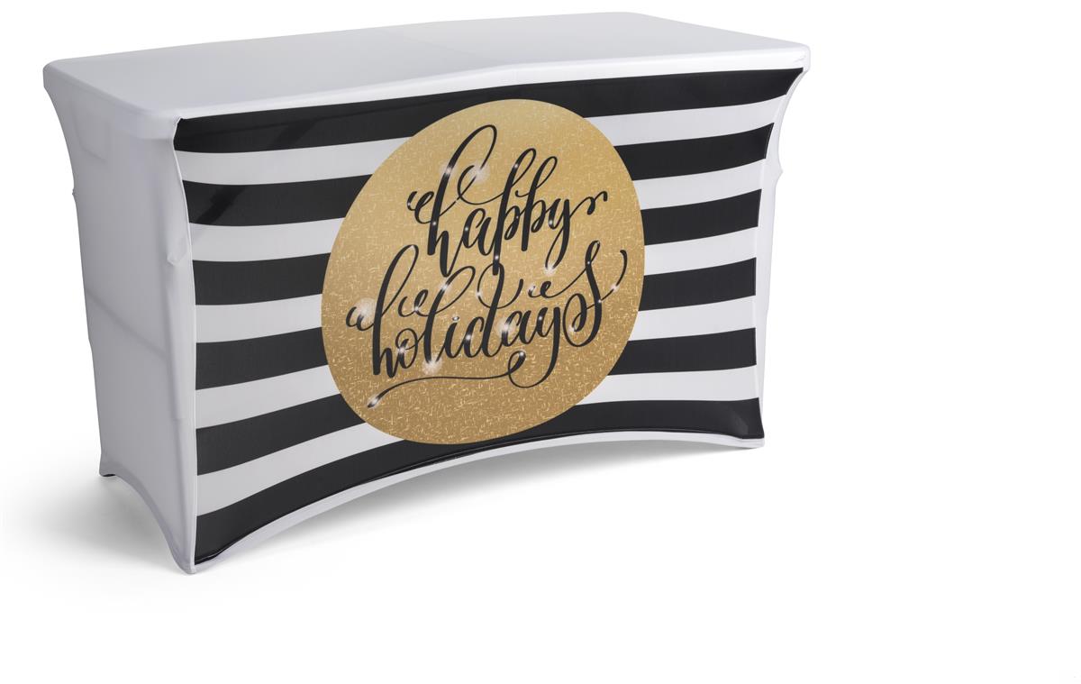Preprinted Christmas Table Cover 4 Ft Stretch Polyester Fabric