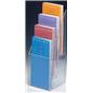 4 Pocket Tiered Acrylic Brochure Racks For 4" Brochures