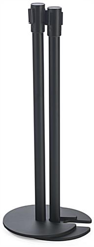Black Stackable Stanchion with 6.5' Belt