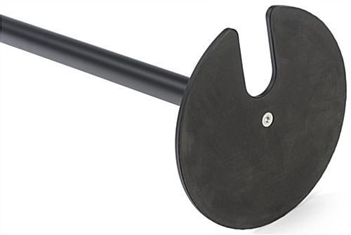Black Stackable Stanchion with EVA Foam Padding on Base