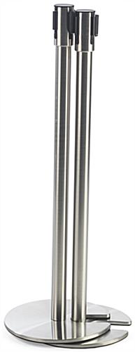 Easily Stored Silver Stackable Stanchion 