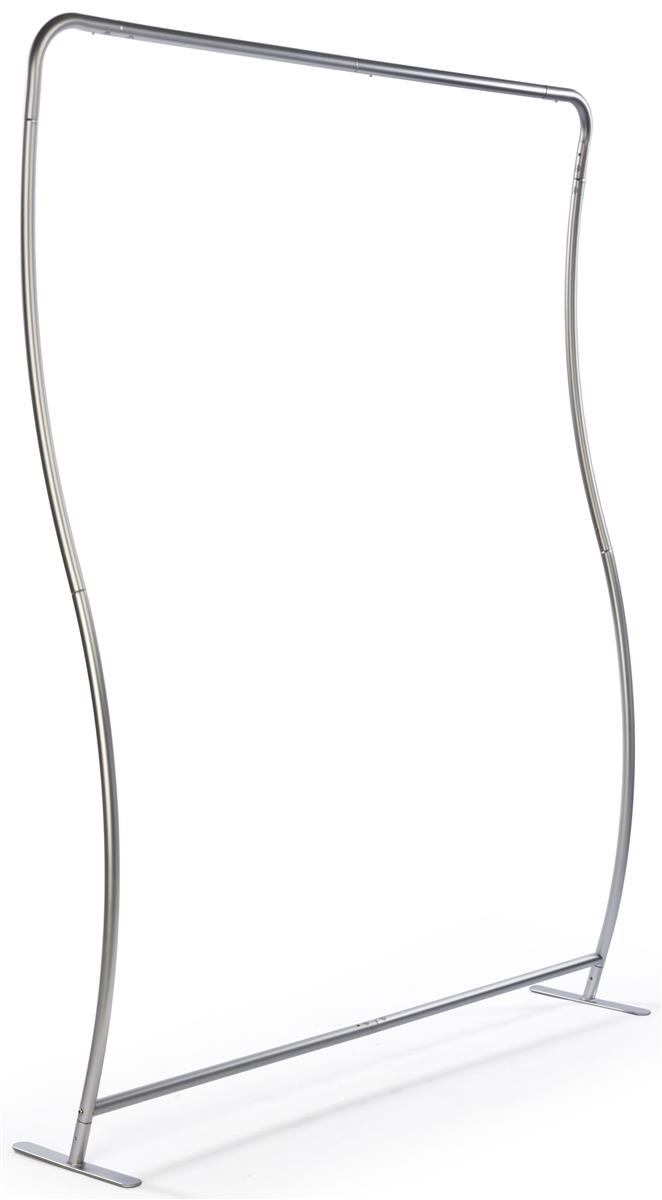 6’ Wide Wave Backdrop Aluminum Tube Frame