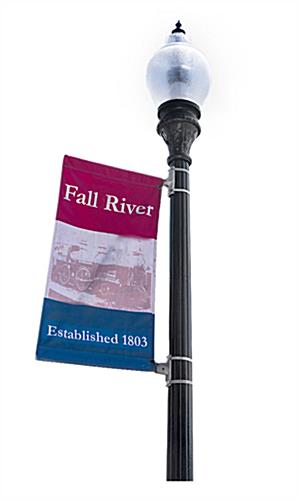 Custom street pole banners from 18 to 36 inches wide
