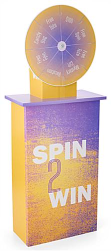 Custom printed prize wheel with base
