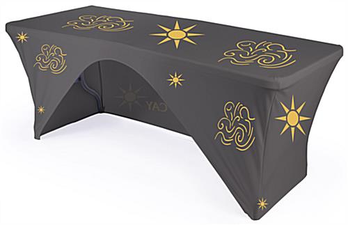 Portable Table with Custom Spandex Cover 