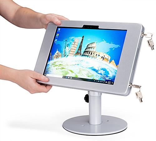 Surface Pro counter kiosk stand with tilting bracket