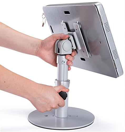 Surface Pro counter kiosk stand with height adjustment Knob