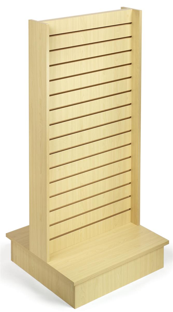 thumbnail image 2 of 2-Sided Slatwall Counter Spinner Display Rack – Maple, 12x12x24, FixtureDisplays 15592 2 of 6