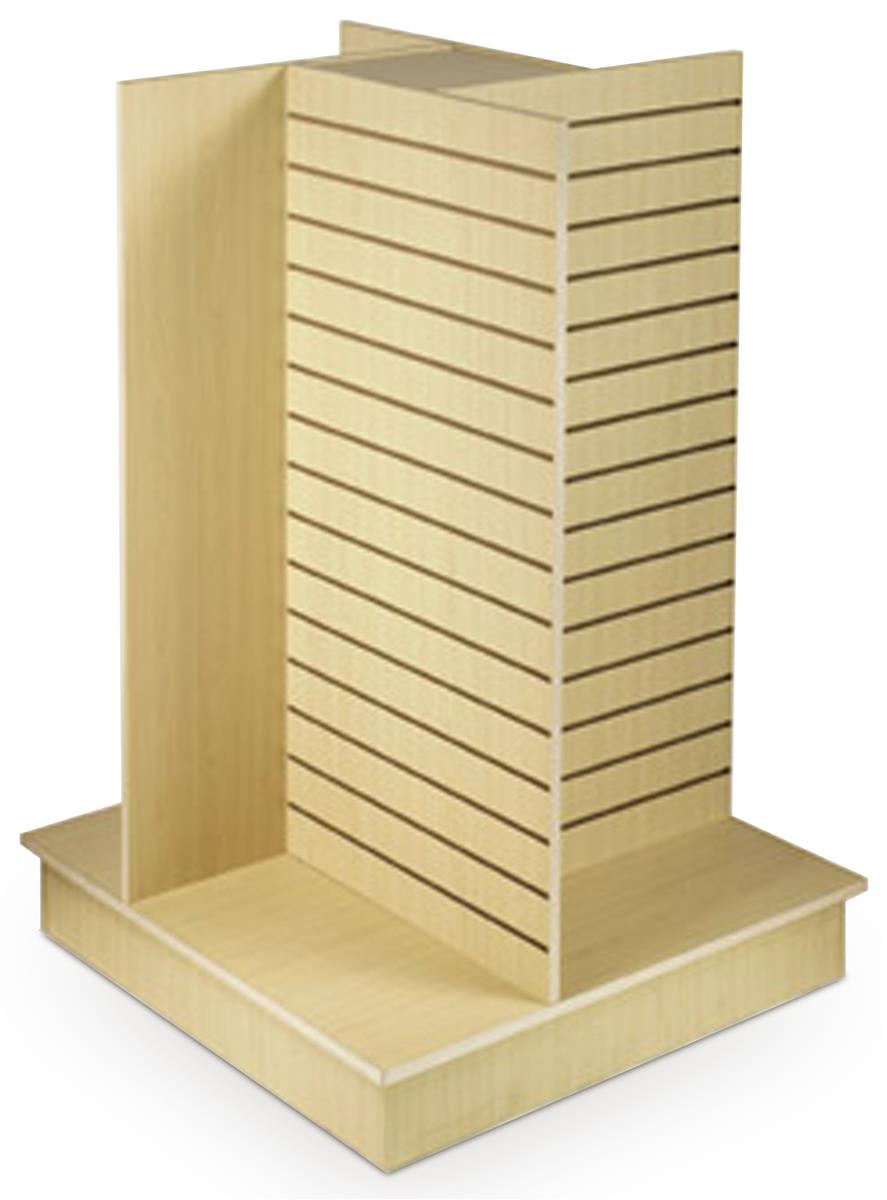 Maple Slatwall Gondola Floor Standing with (4) Walls