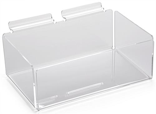 Acrylic Slatwall Bin: Single Compartment