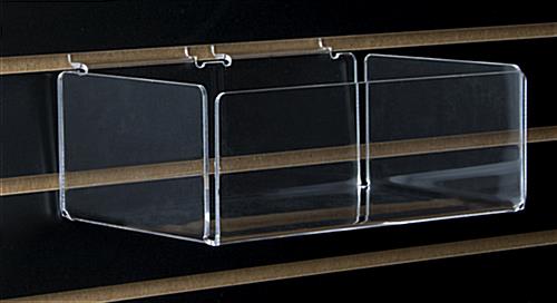 Acrylic Slatwall Bin: Single Compartment
