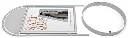 Pavement sign with header and knockdown design 