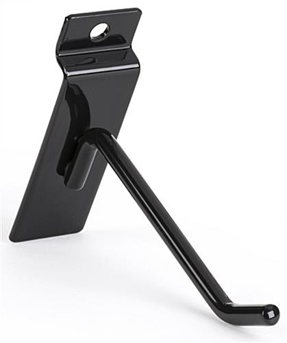Slatwall 4" Black Single Hook Pin with Metal Construction