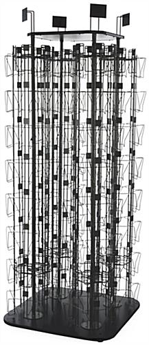 Wire Literature Rack with 4 Spinners | Racks Individually Rotate