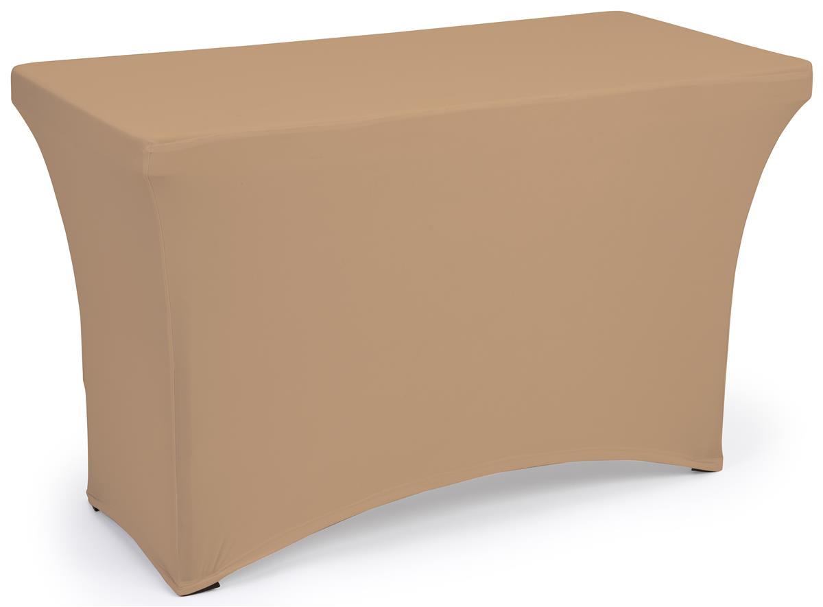Tan fitted spandex table covers