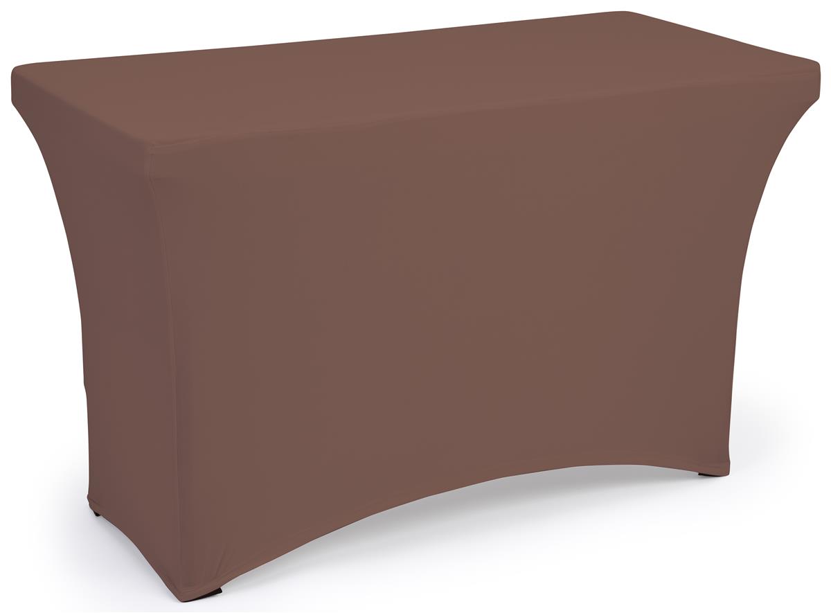 Brown fitted spandex table covers