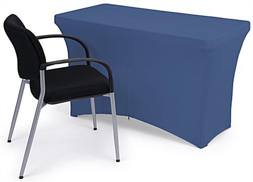 Fitted spandex table covers with back zipper